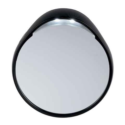 10 times lighted mirror with light on