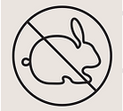 No animal testing. Cruelty Free bunny icon.