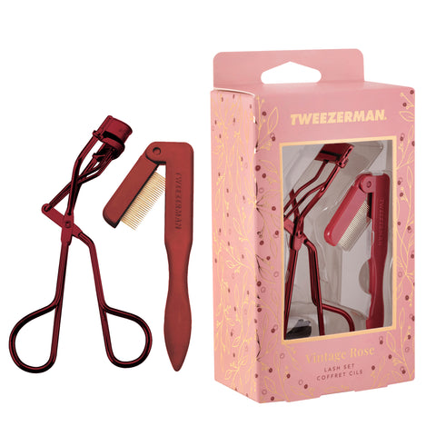 Vintage Rose Lash Gift Set featuring Lash Curler and Folding iLash Comb