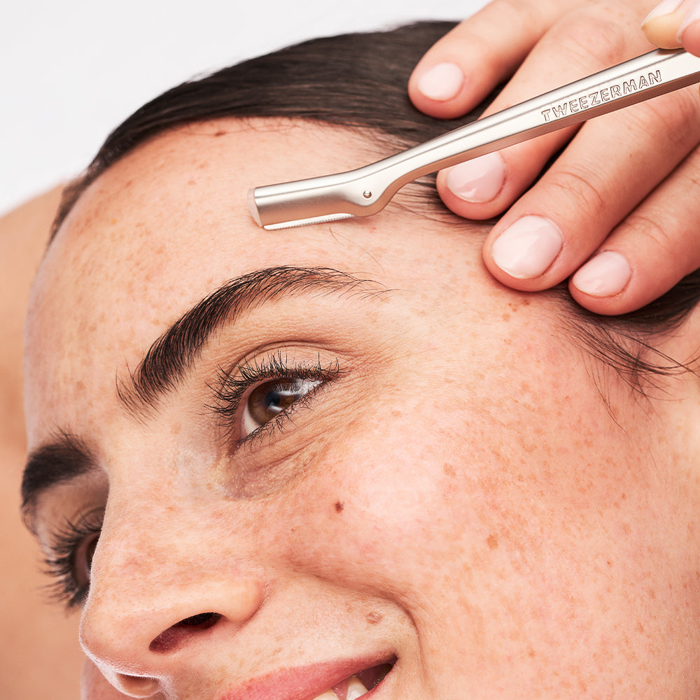 The Brow Razor Used by a model