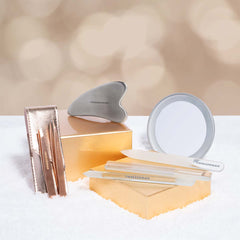 Mini tweezers, gua sha, glass nail manicure set