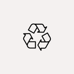 Recycling logo going round and round illustration.