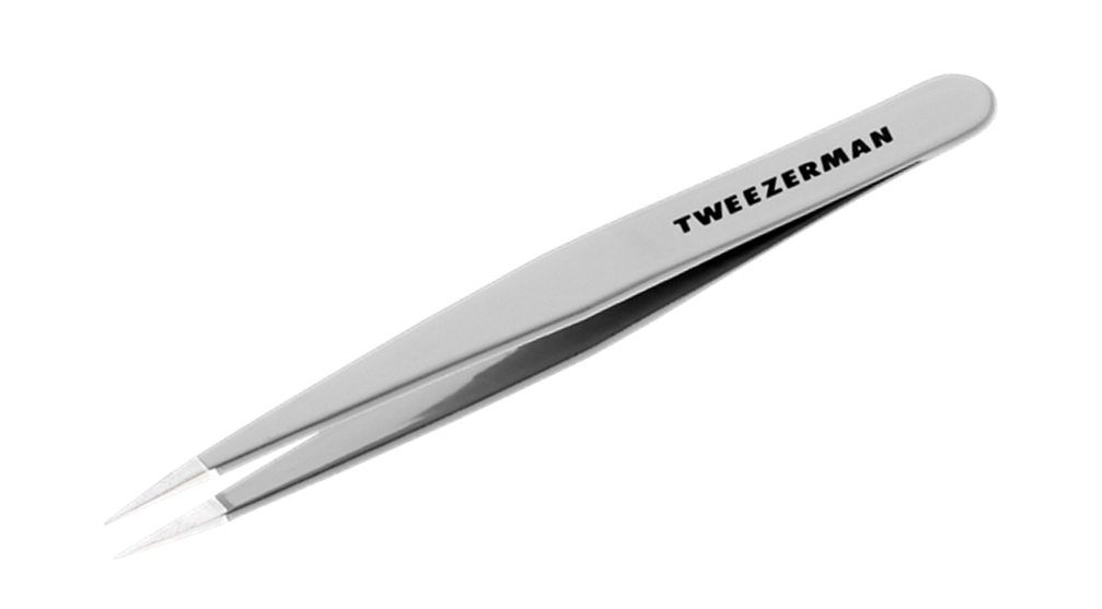 Gray Oval Point Tweezer