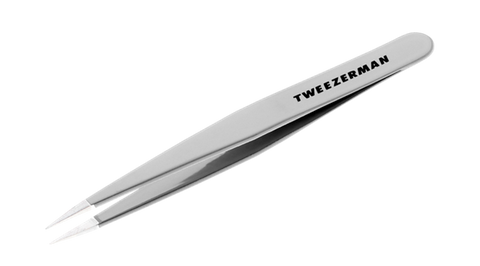 Gray Oval Point Tweezer