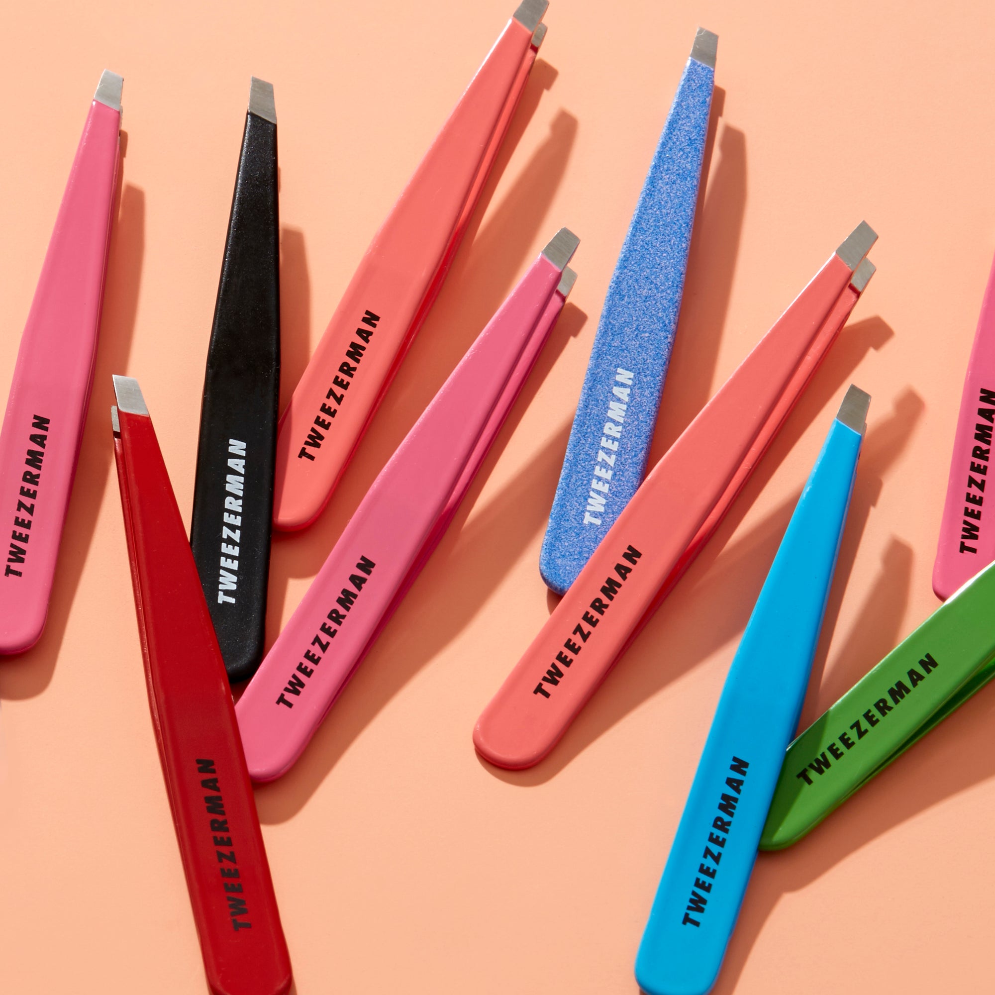 Slant Tweezers in an assortment of colors