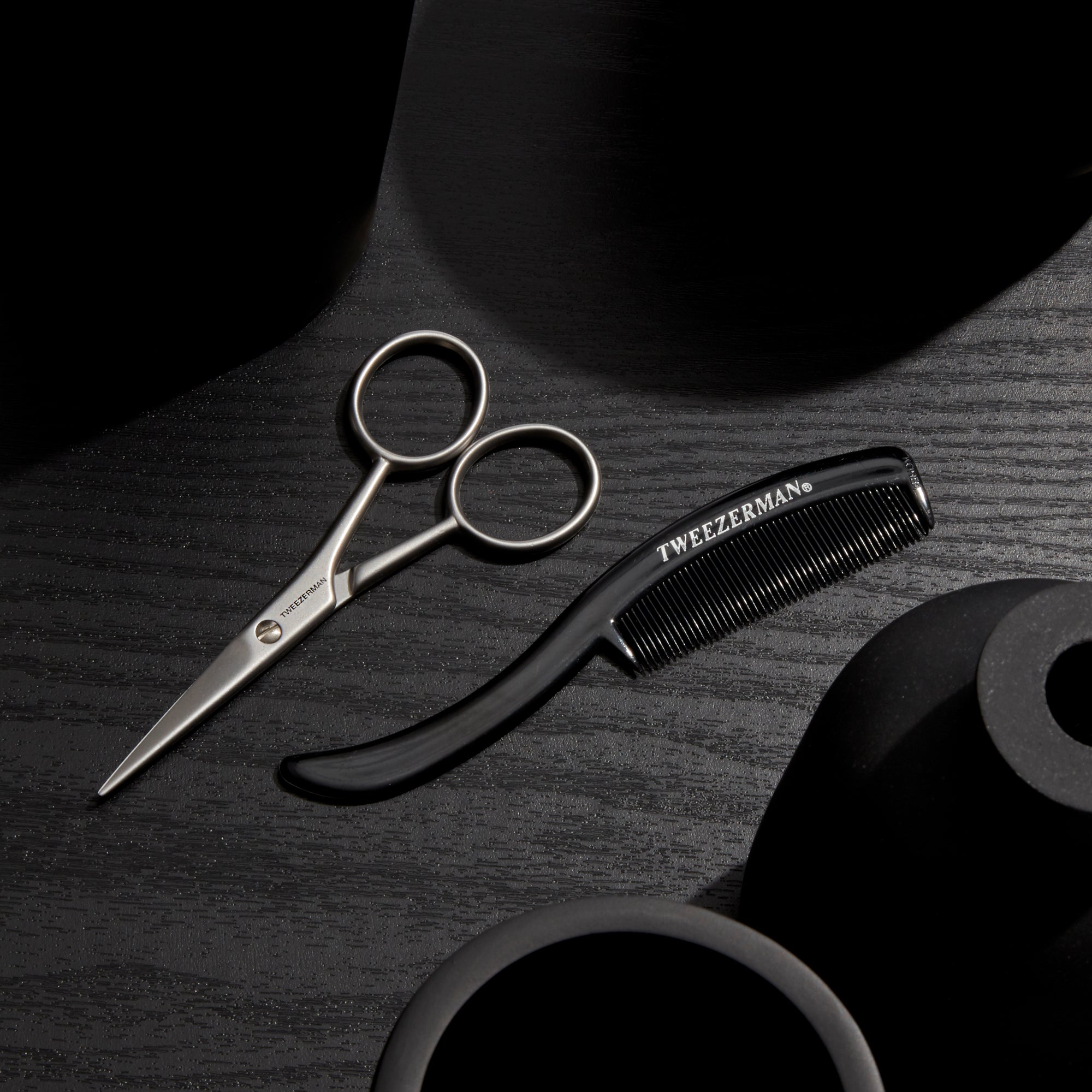 Moustache Scissors &amp; Comb